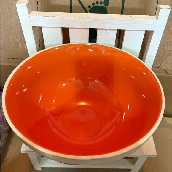 Large Rae Dunn Witch's Brew Ceramic Bowl - Orange Interior - Picture 2 of 3